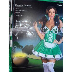 Dreamgirl Irish U Luck St Patrick’s Day Costume Women’s Large Green Shamrock